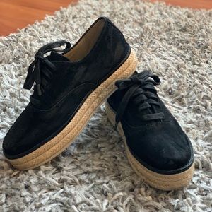 Michael Kors black suede, espadrille platform